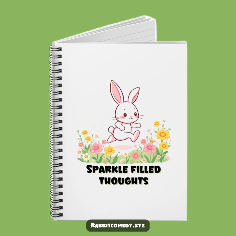 Funny Energetic Rabbit Notebook, Sparkle Journal, Creative Humorous Gift