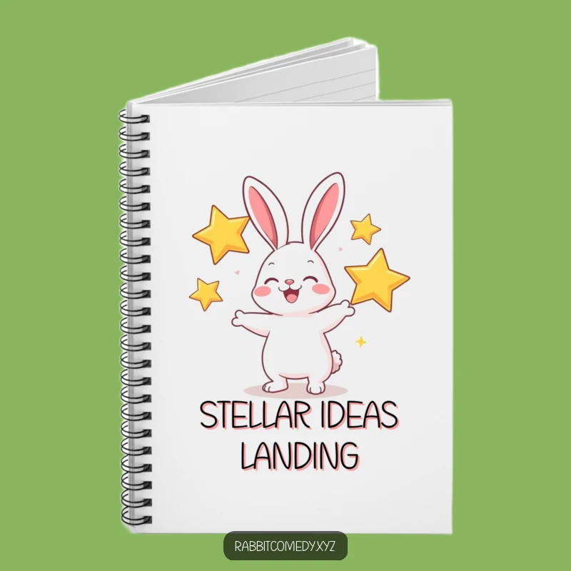 Funny Rabbit Juggling Stars Notebook: Cheerful Journal