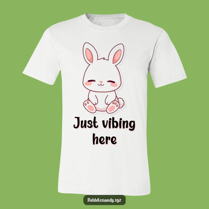 Funny Calm Rabbit T-Shirt, Peaceful Zen Tee, Comedic Relaxation Wear Gift