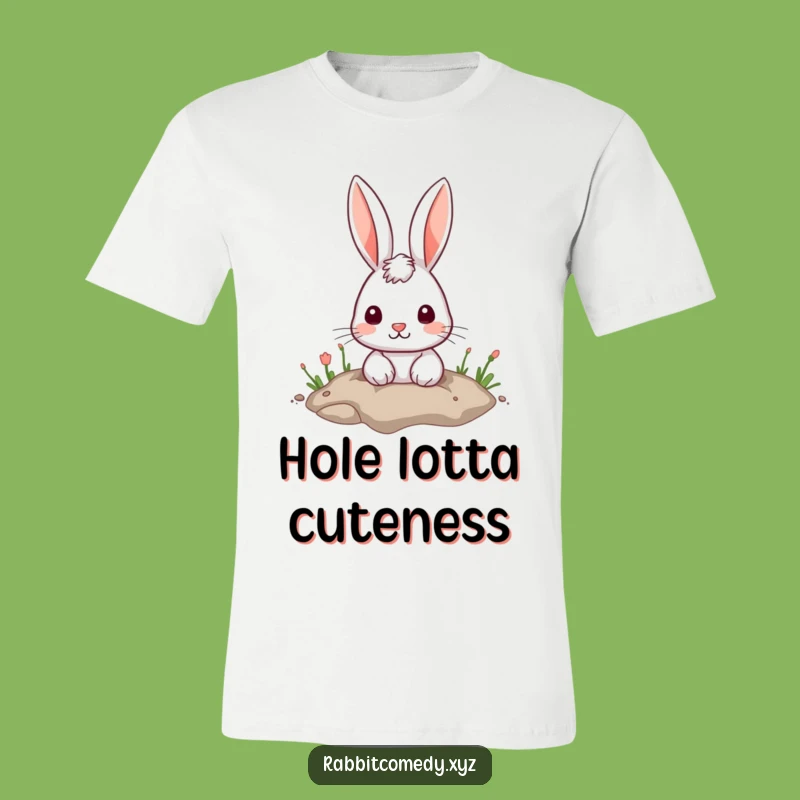 Funny Cute Rabbit Hole T-Shirt: Adorable Character Funny Gift