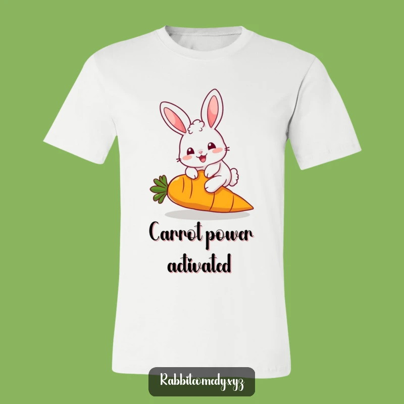 Funny Kawaii Rabbit T-Shirt: Fluffy Character Tee, Your Go-To Funny Gift for Cute Vibes!
