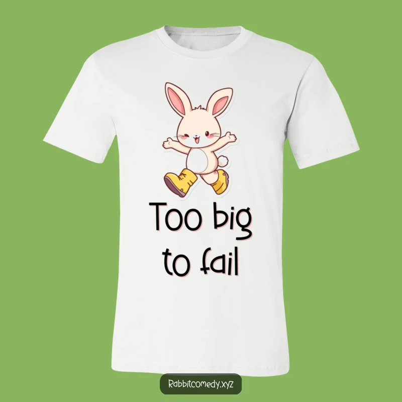 Funny Rabbit Oversized Boots T-Shirt - Joyful Skipping Tee