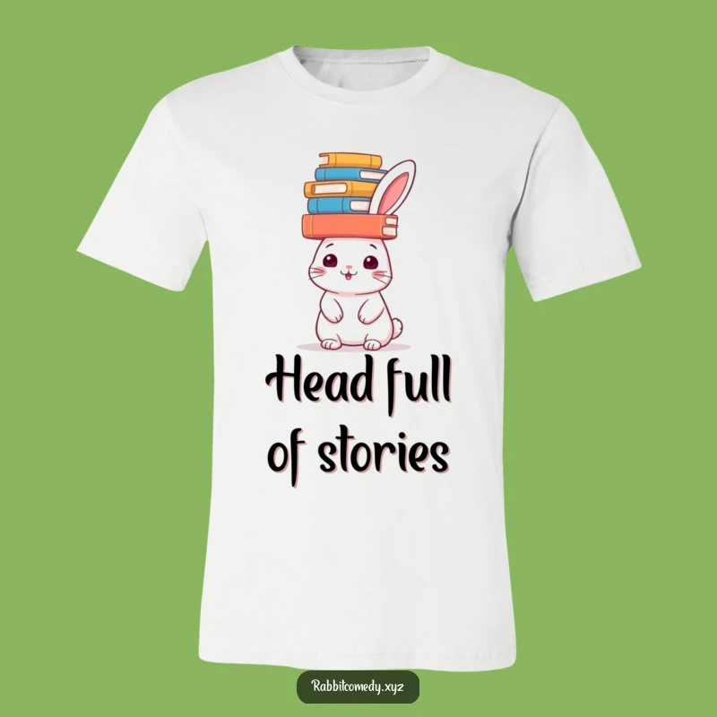 Funny Book Balancing Rabbit T-Shirt: Wear Your Love for Reading, A Hilarious Funny Gift!