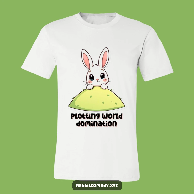Funny Rabbit Over Hill T-Shirt: Hilarious Anticipation Tee for Rabbit Enthusiasts