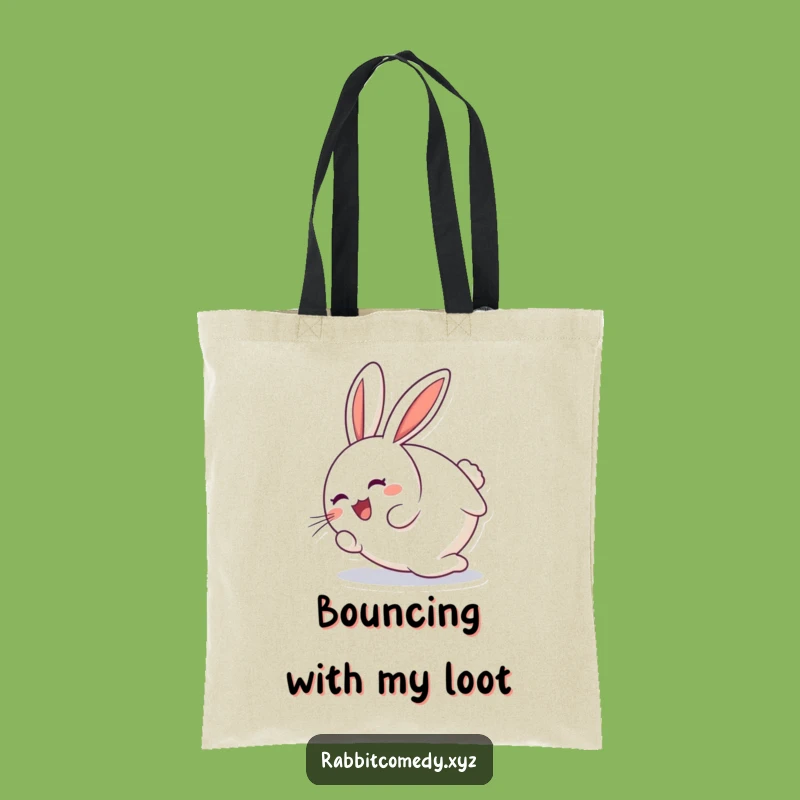 Funny Tumbling Rabbit Tote Bag: Carry Your Joy Everywhere