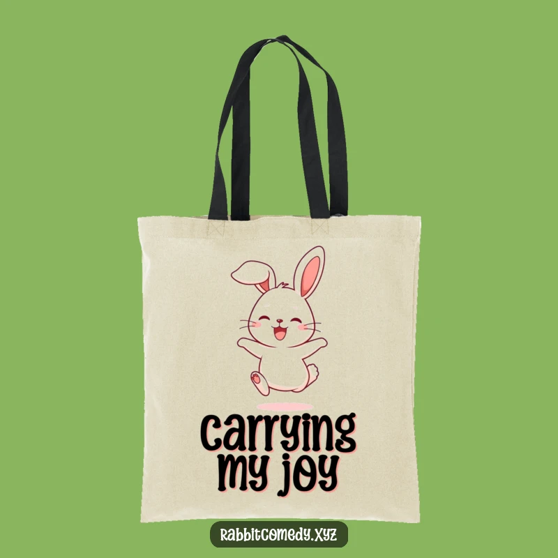 Funny Rabbit Joyful Hop Tote: Cute Character Bag for Errands