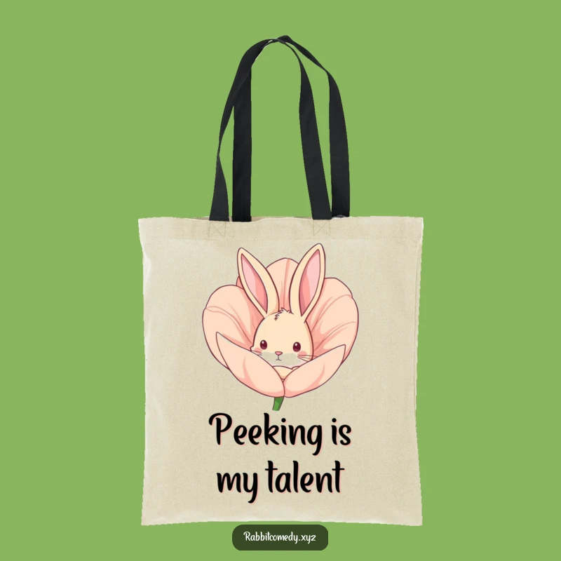 Funny Curious Rabbit Tote Bag, Stylish and Hilarious Eco-Friendly Carry-All
