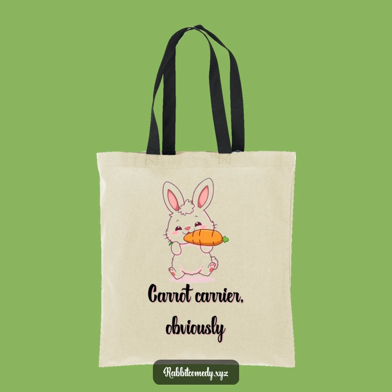 Funny Rabbit Carrot Tote Bag: Carry Your Playful Bounces in Style