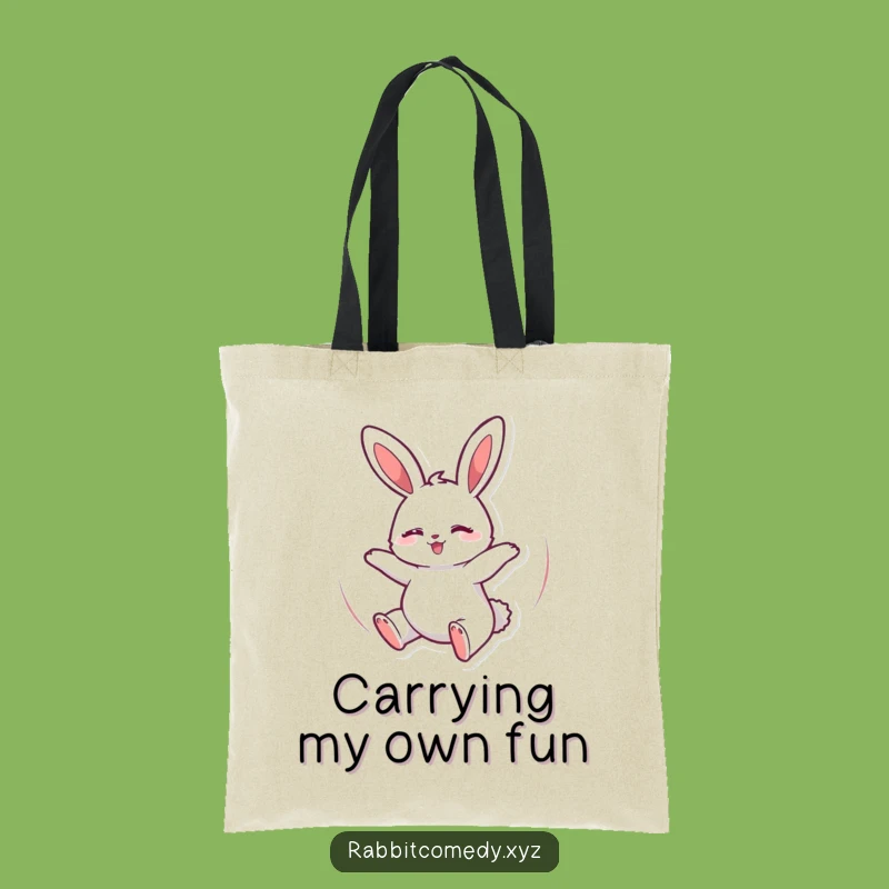 Funny Spinning Rabbit Tote Bag: Carry Your Fun with This Bouncing Bunny Bag
